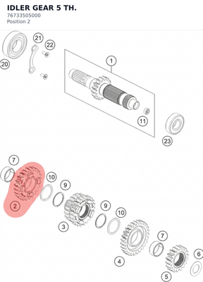 Diagram preview: IDLER GEAR 5 TH. (76733505000)