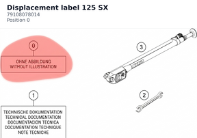 Diagram preview: Displacement label 125 SX (79108078014)