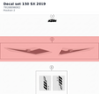 Diagram preview: Decal set 150 SX 2019 (79108098002)