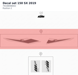 Diagram preview: Decal set 150 SX 2019 (79108098002)
