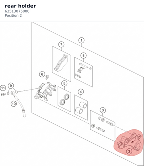 Diagram preview: rear holder (63513075000)