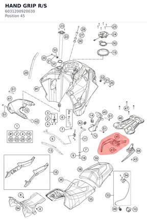 Diagram preview: HAND GRIP R/S (6031200920030)