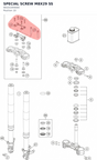 Diagram preview: SPECIAL SCREW M8X29 SS (90101044000)