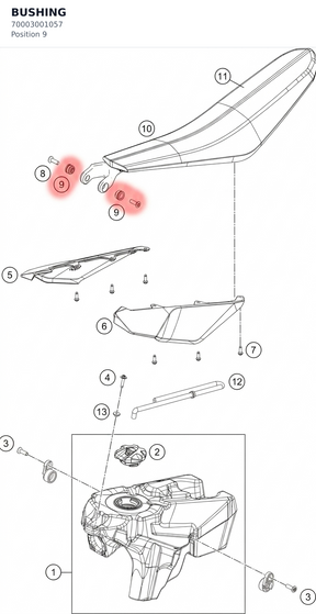 Diagram preview: BUSHING (70003001057)