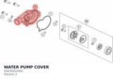 Diagram preview: WATER PUMP COVER (50435052000)