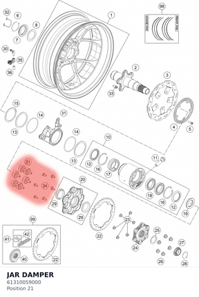 Diagram preview: JAR DAMPER (61310059000)