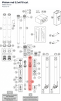 Diagram preview: Piston rod 12x470 cpl. (48601501S3)