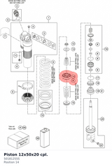 Diagram preview: Piston 12x50x20 cpl. (50181255S)