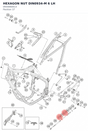 Diagram preview: HEXAGON NUT DIN0934-M 6 LH (0934060013)