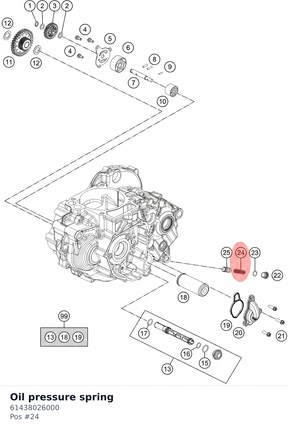 Diagram preview: Oil pressure spring (61438026000)
