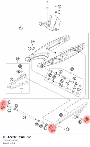 Diagram preview: PLASTIC CAP                 07 (75003088000)