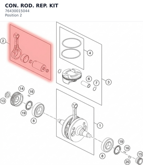 Diagram preview: CON. ROD. REP. KIT (76430015044)