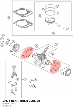 Diagram preview: SPLIT BEAR. BUSH BLUE       08 (612300820002)