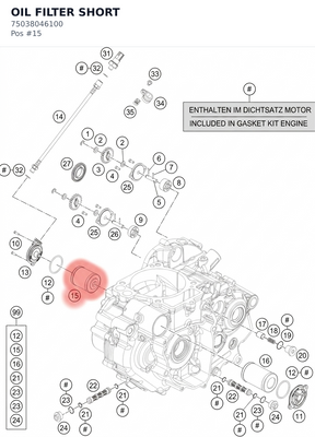 Diagram preview: OIL FILTER SHORT (75038046100)