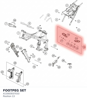Diagram preview: FOOTPEG SET (A13003037033)