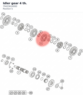 Diagram preview: Idler gear 4 th. (79433614000)