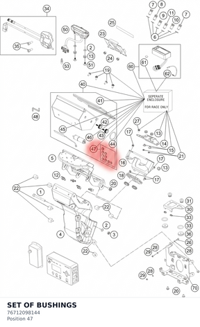 Diagram preview: SET OF BUSHINGS (76712098144)