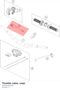 Diagram preview: Throttle cable, cmpl. (A40002091000)