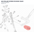 Diagram preview: AH-COLLAR SCREW M10X60 ISA45 (C0000351006000S)
