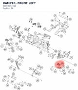 Diagram preview: DAMPER, FRONT LEFT (95803041010)