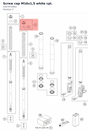 Diagram preview: Screw cap M16x1,5 white cpl. (43570709S2)