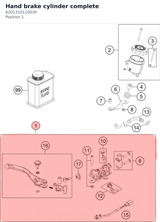 Diagram preview: Hand brake cylinder complete (6201310110030)