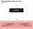 Diagram preview: DISPLACEMENT LABEL 450 SMR (79108078020)