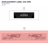 Diagram preview: DISPLACEMENT LABEL 450 SMR (79108078020)