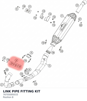 Diagram preview: LINK PIPE FITTING KIT (76705095033)