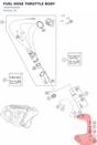 Diagram preview: FUEL HOSE THROTTLE BODY (79007018100)