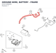 Diagram preview: GROUND WIRE, BATTERY - FRAME (61911098000)