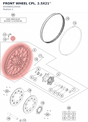 Diagram preview: FRONT WHEEL CPL. 2.5X21'' (6030900124430)