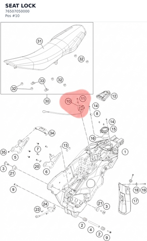 Diagram preview: SEAT LOCK (76507050000)