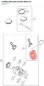 Diagram preview: CONNECTING ROD SCREW M8X0.75 (C90830013000)