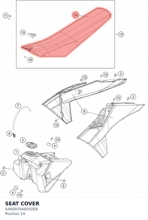 Diagram preview: SEAT COVER (A46007040050EB)