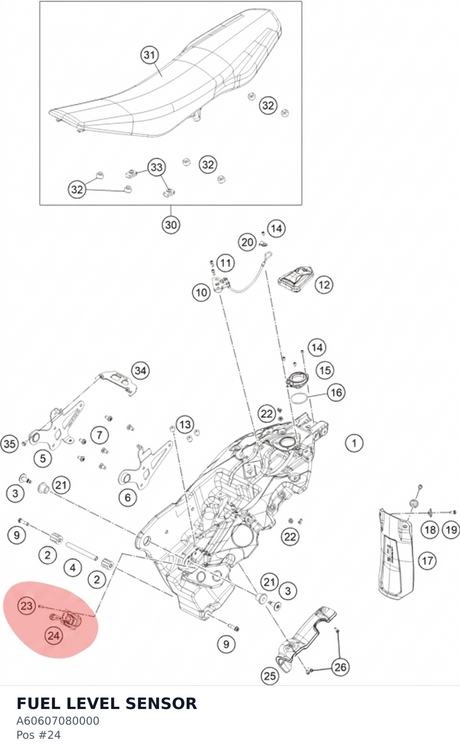 Diagram preview: FUEL LEVEL SENSOR (A60607080000)