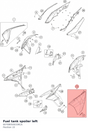 Diagram preview: Fuel tank spoiler left (60708050033KCA)