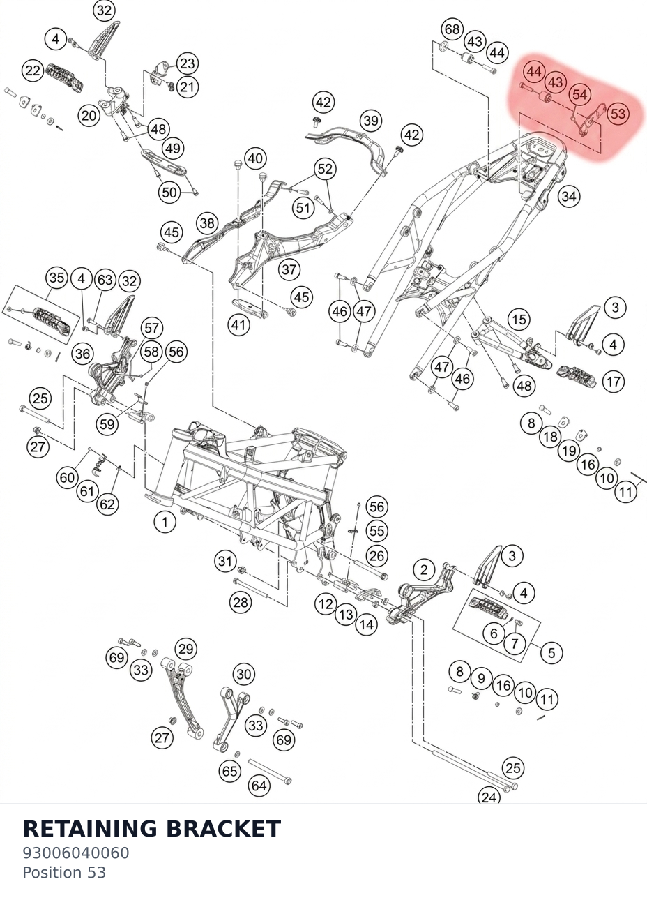 Diagram preview: RETAINING BRACKET (93006040060)