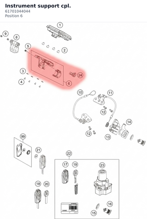 Diagram preview: Instrument support cpl. (61701044044)