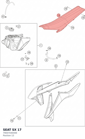 Diagram preview: SEAT SX 17 (79007040400)