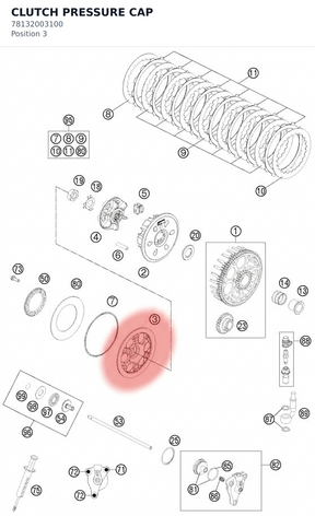 Diagram preview: CLUTCH PRESSURE CAP (78132003100)