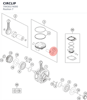 Diagram preview: CIRCLIP (79430174000)