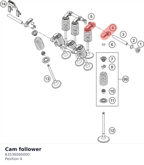 Diagram preview: Cam follower (63536060000)