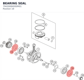 Diagram preview: BEARING SEAL (79430084000M01)