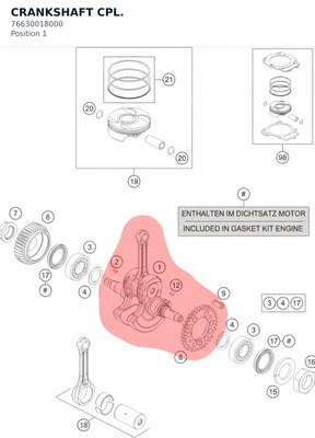 Diagram preview: CRANKSHAFT CPL. (76630018000)