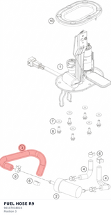 Diagram preview: FUEL HOSE  R9 (90107018010)