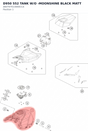 Diagram preview: D950 552 TANK W/O -MOONSHINE BLACK MATT (A60707013000CCA)