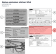 Diagram preview: Noise emission sticker USA (LI22-636-13A)