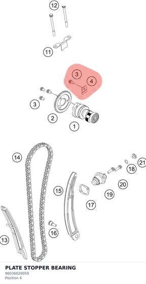 Diagram preview: PLATE STOPPER BEARING (96036020050)