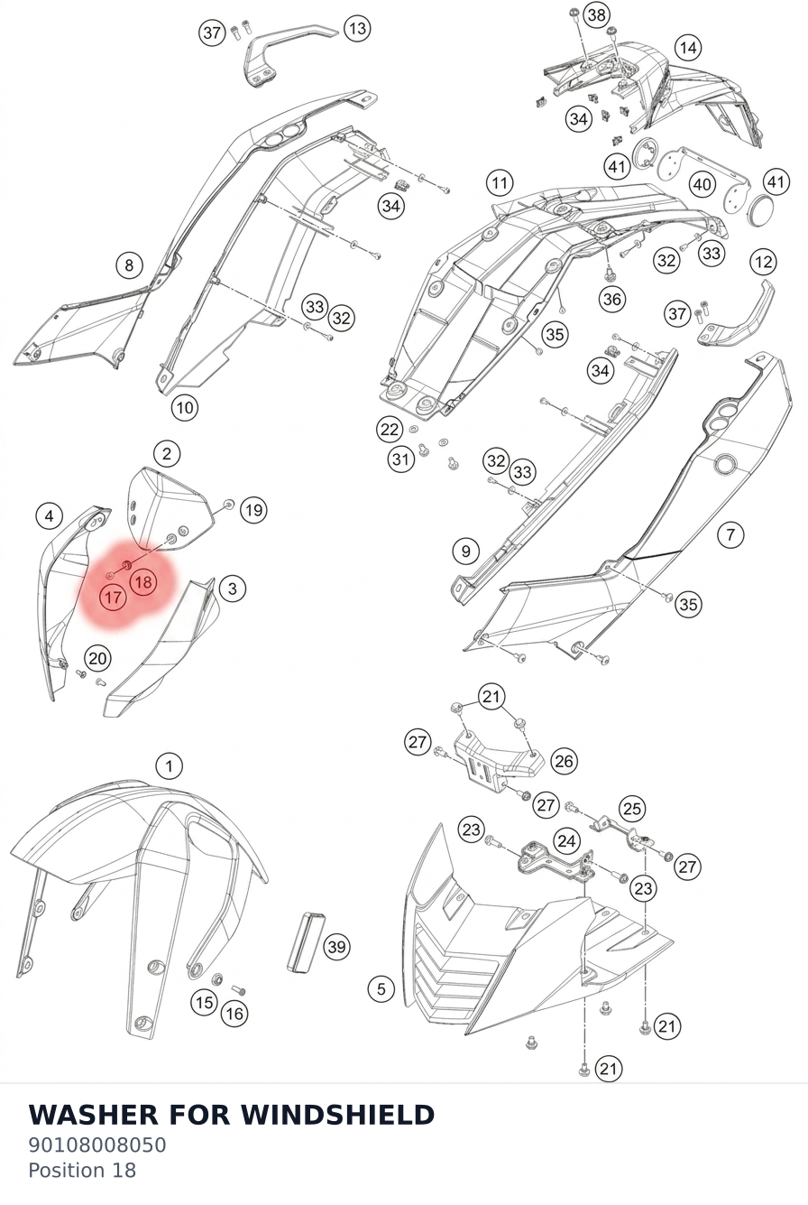 Diagram preview: WASHER FOR WINDSHIELD (90108008050)